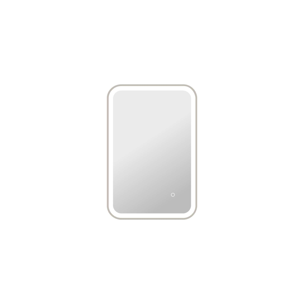 MRE6A2030SL 30 in. Harmoni Rectangle LED Front & Backlit Wall Mirror, Silver