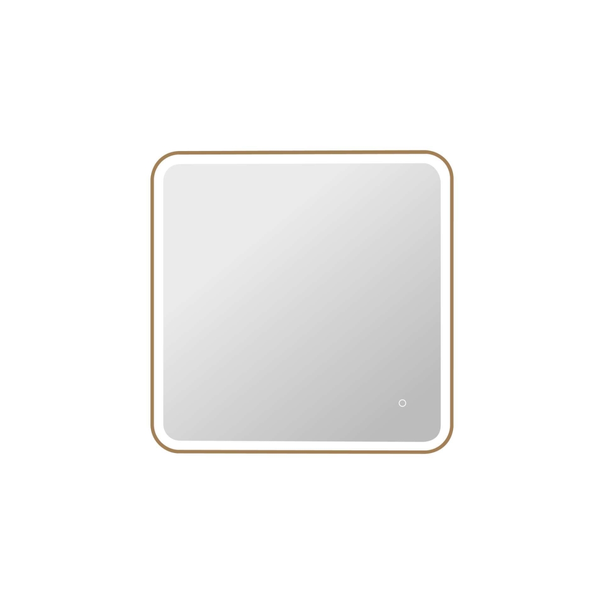 MRE6A3333SG 33 in. Harmoni Round LED Front & Backlit Wall Mirror, Satin Gold