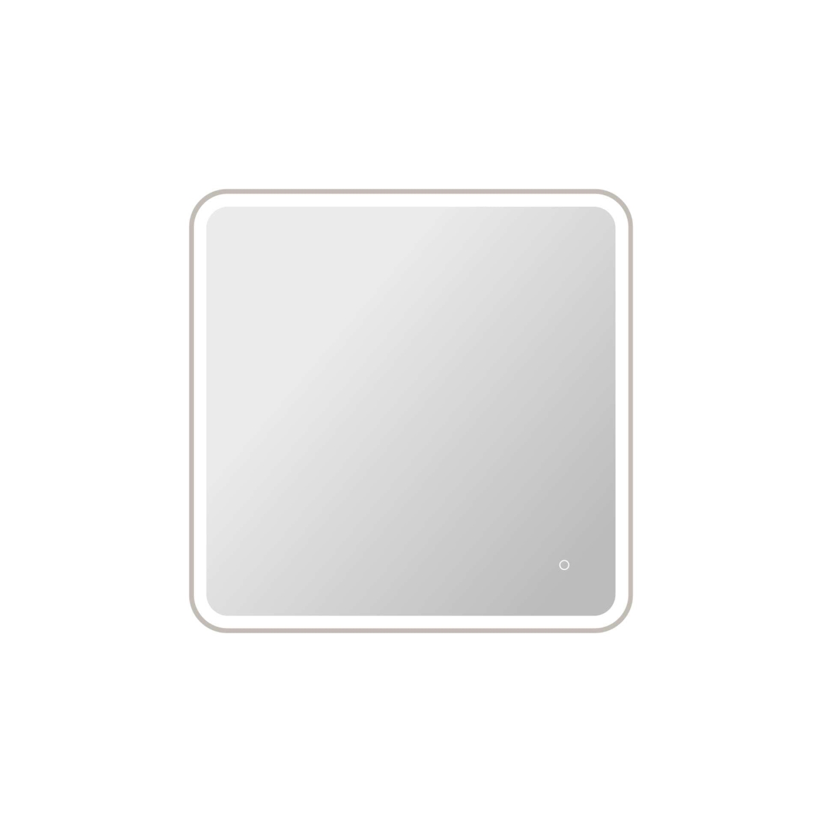 MRE6A3636SL 36 in. Round LED Front & Backlit Wall Mirror, Silver