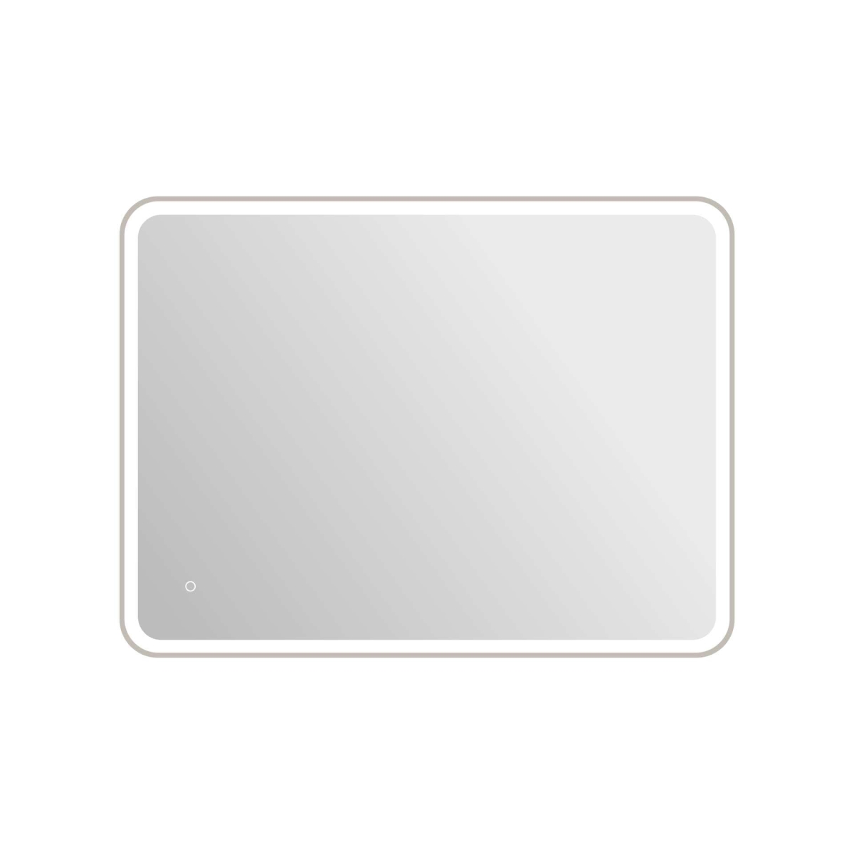 MRE6A3648SL 48 Round LED Front & Backlit Wall Mirror, Silver