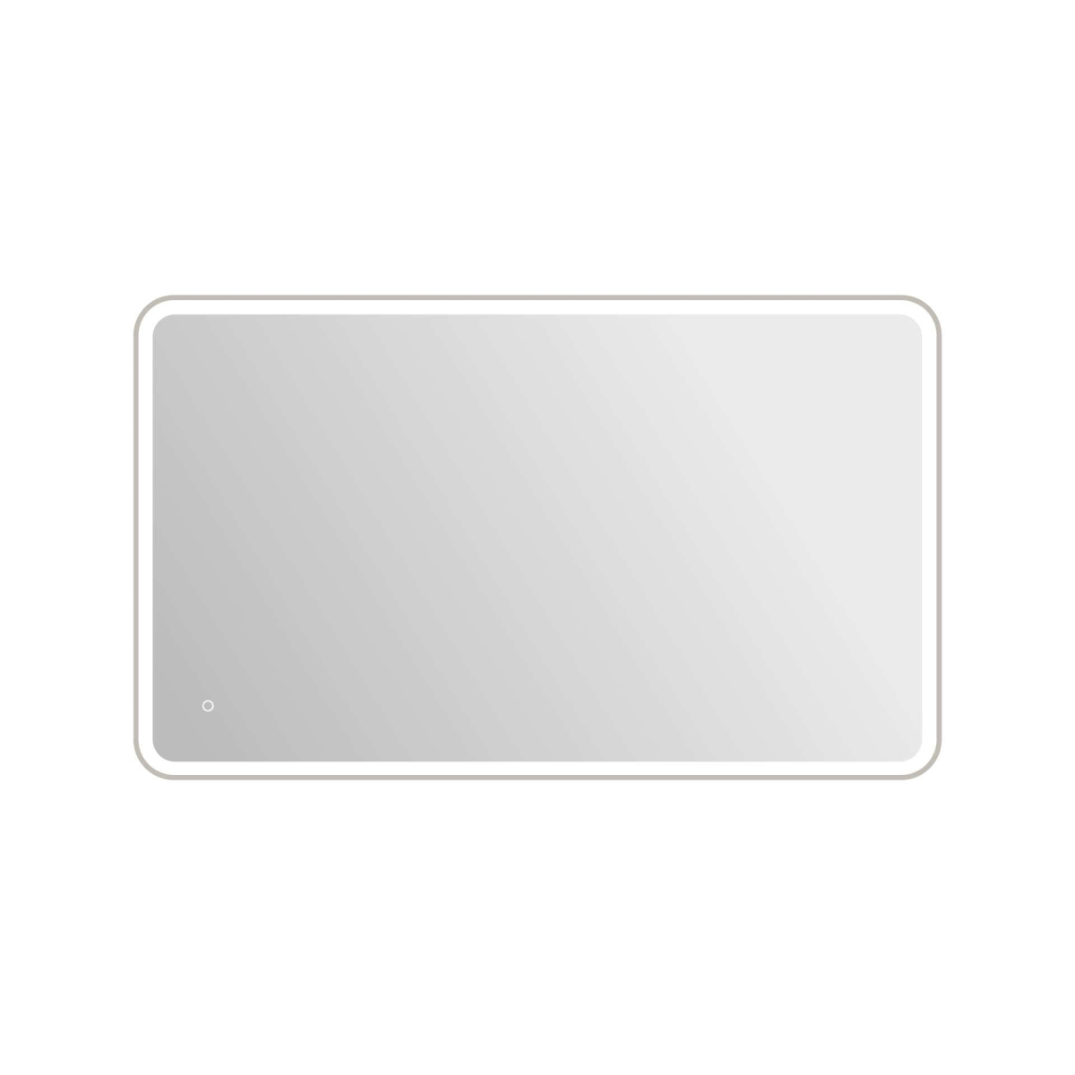 MRE6A3660SL 60 Round LED Front & Backlit Wall Mirror, Silver