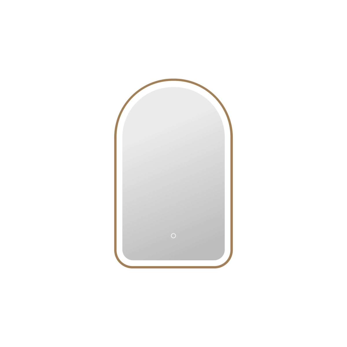 MRE6D2032SG 32 in. Arch LED Front & Backlit Wall Mirror, Satin Gold