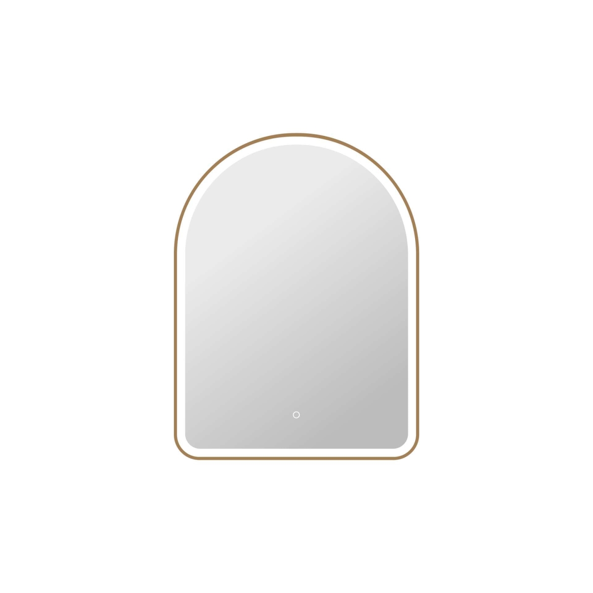 MRE6D3040SG 40 in. Arch LED Front & Backlit Wall Mirror, Satin Gold