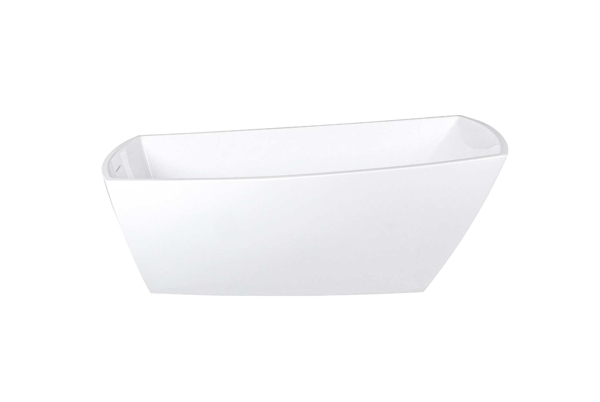 BT21272GW-MBK 72 in. Brock Soaking Single Slipper Rectangular Bathtub, Glossy White & Matte Black