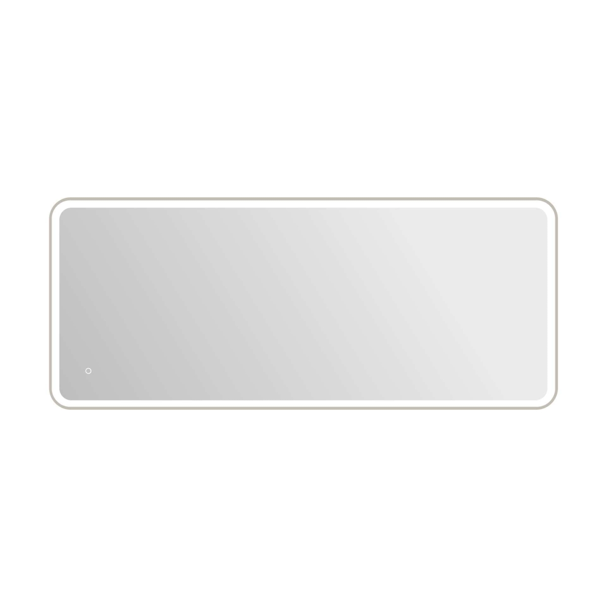 MRE6A3072SL 72 in. Harmoni Rectangle LED Front & Backlit Wall Mirror, Silver