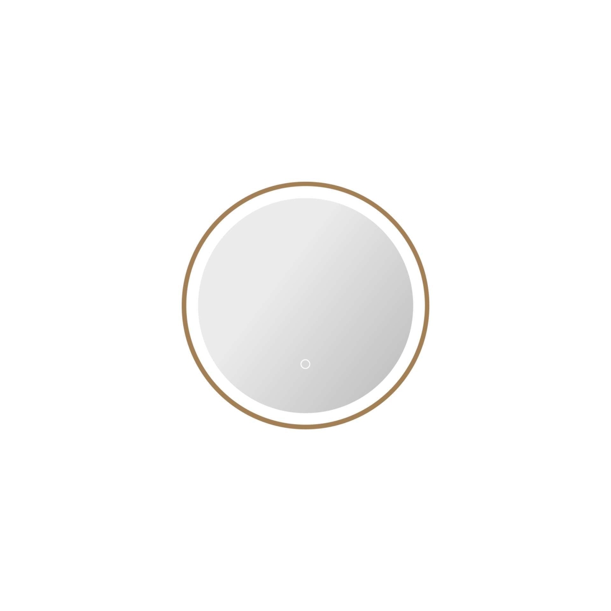 MRE6B21SG 21 in. Round LED Front & Backlit Wall Mirror, Satin Gold