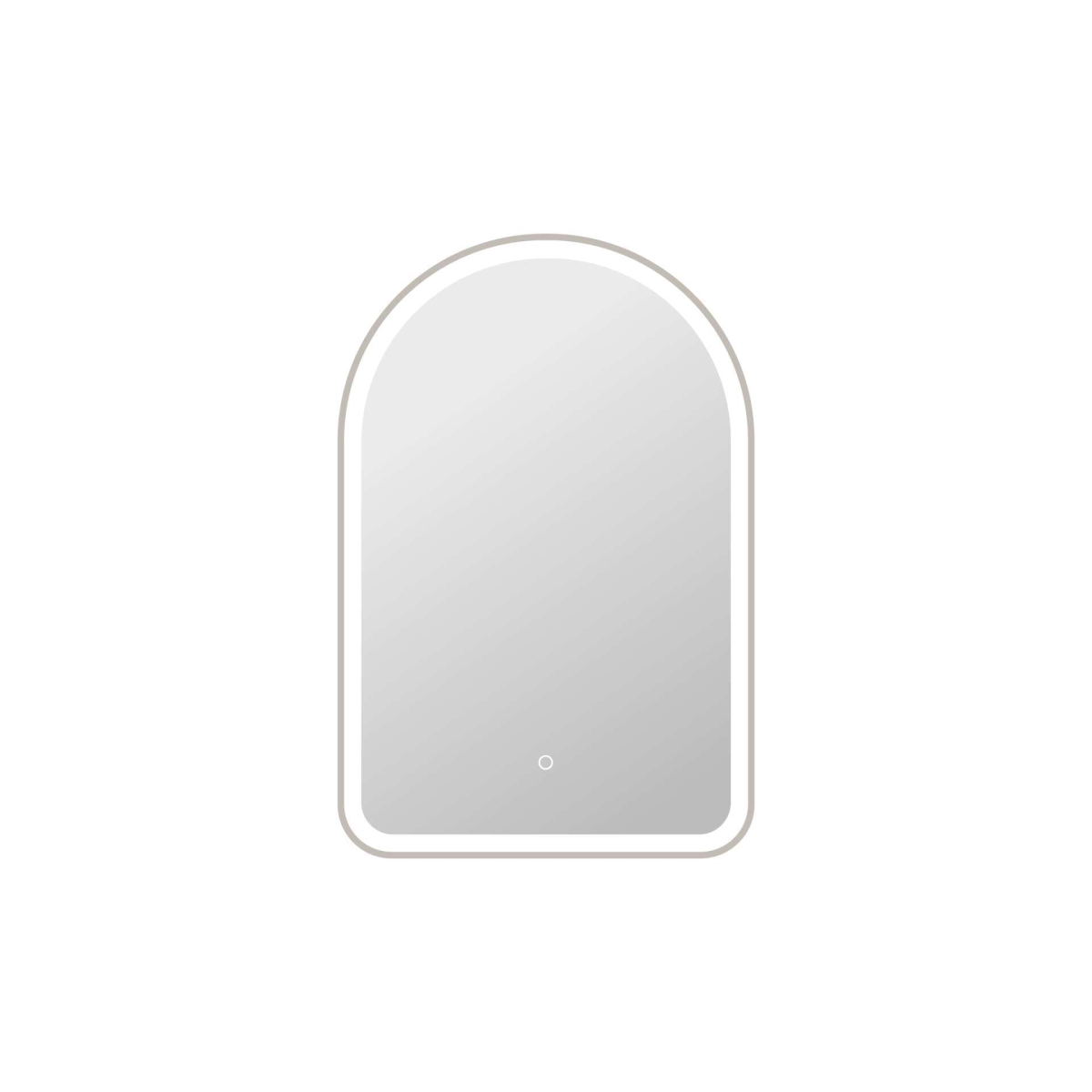MRE6D2436SL 36 in. Arch LED Front & Backlit Wall Mirror, Silver