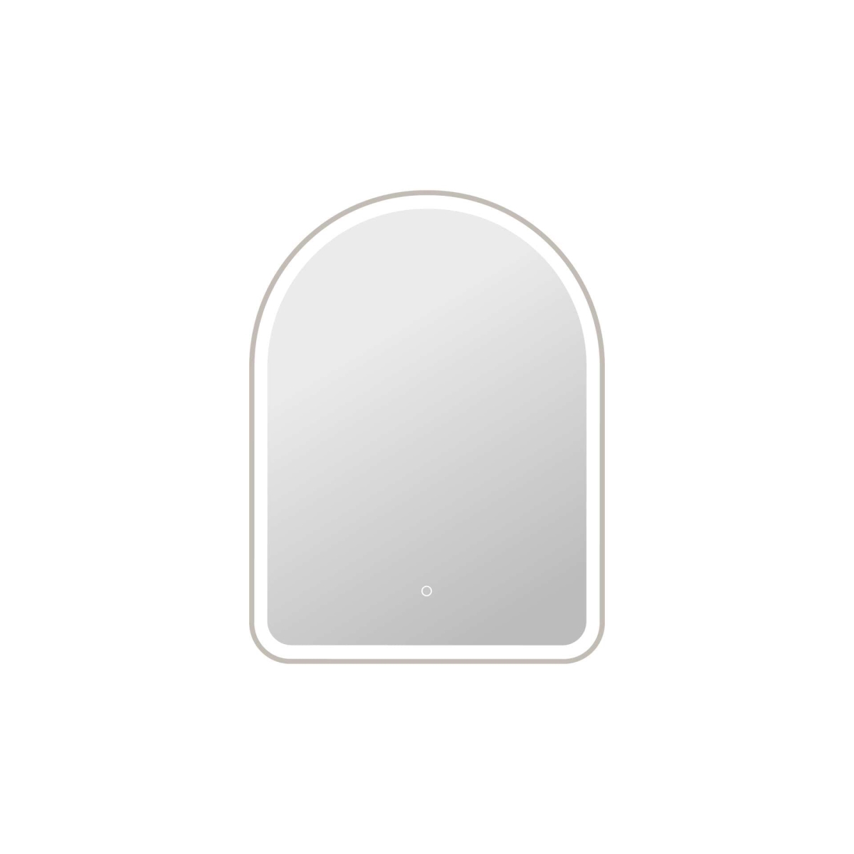 MRE6D2736SL 36 in. Arch LED Front & Backlit Wall Mirror, Silver