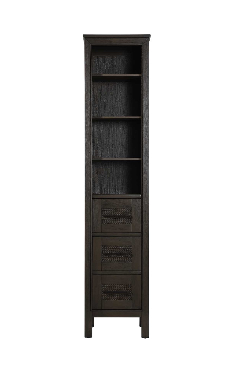 SC295B16CO 16 in. Alina Open Shelving Bath Storage Cabinet, Chocolate Oak