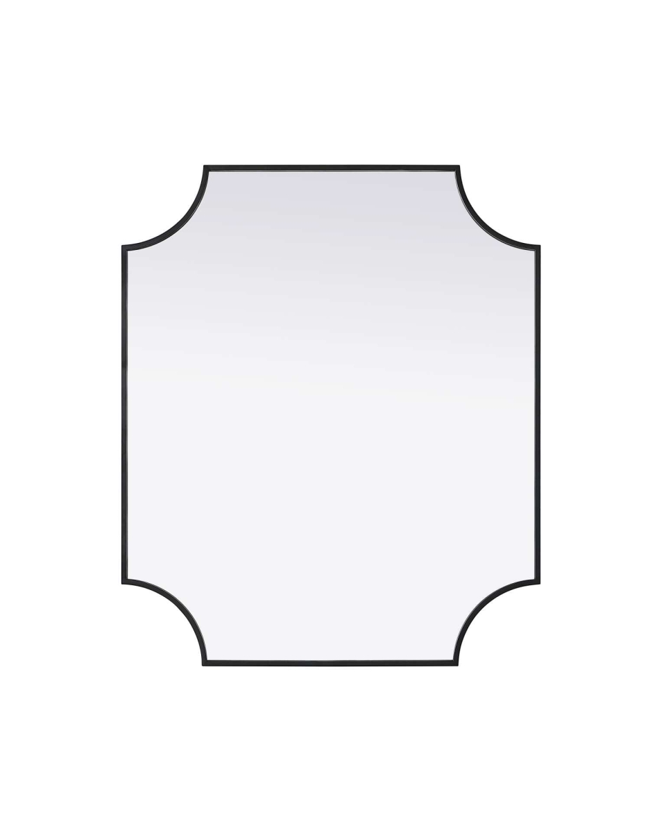 MR3D3036BLK 30 x 36 in. Notched Metal Mirror, Black