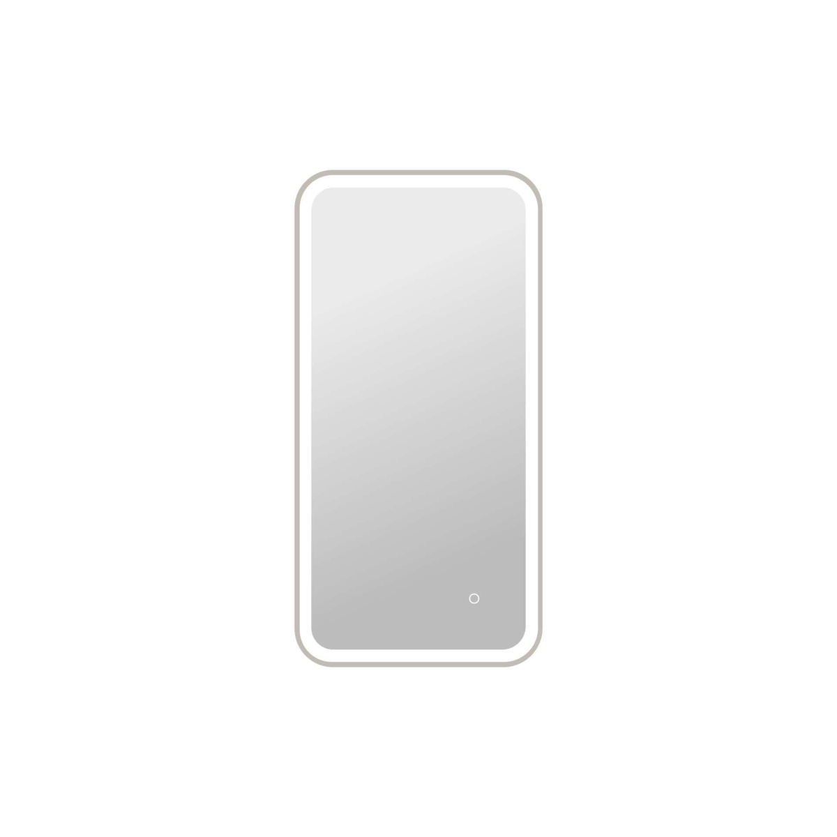 MRE6A2040SL 40 x 20 in. Harmoni Rectangle LED Front & Backlit Wall Mirror - Silver
