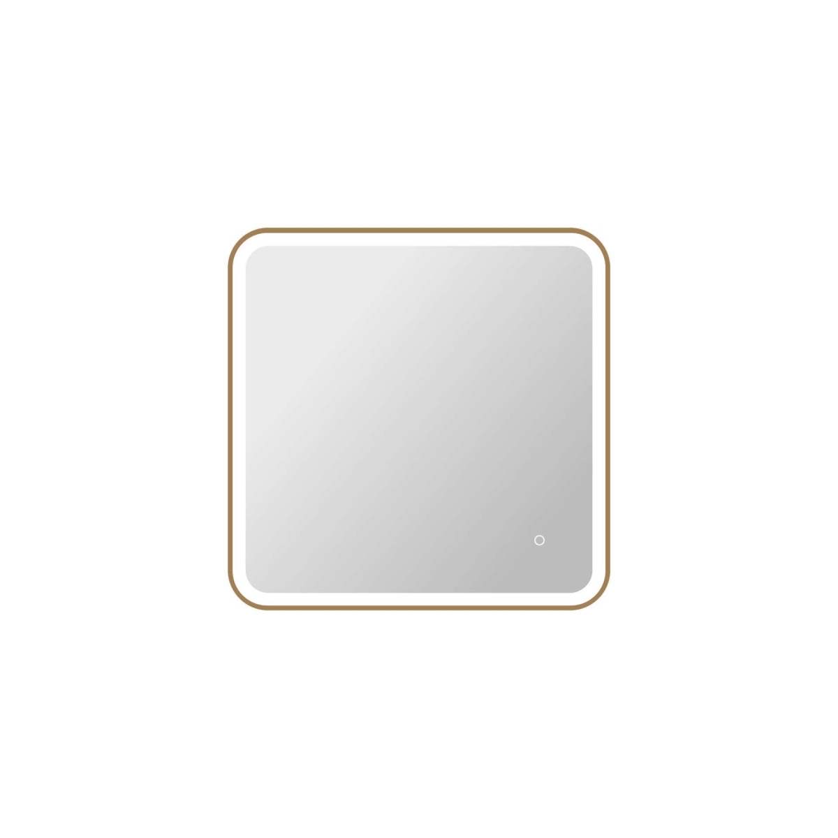 MRE6A3030SG 30 in. Rectangle LED Front & Backlit Wall Mirror, Satin Gold