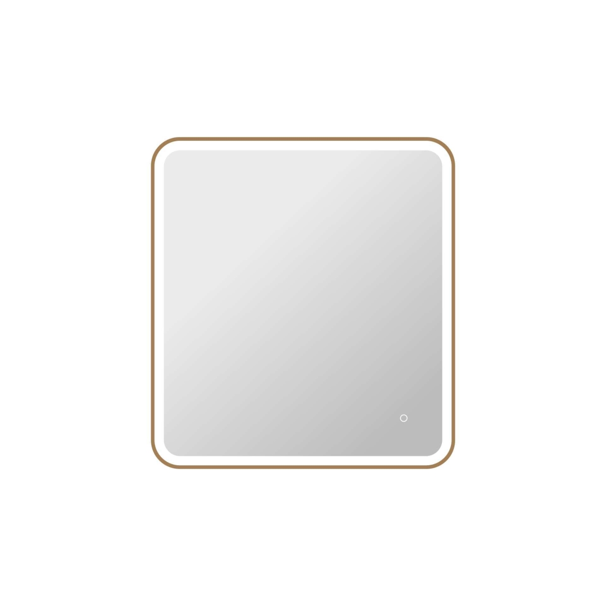 MRE6A3336SG 36 in. Round LED Front & Backlit Wall Mirror, Satin Gold