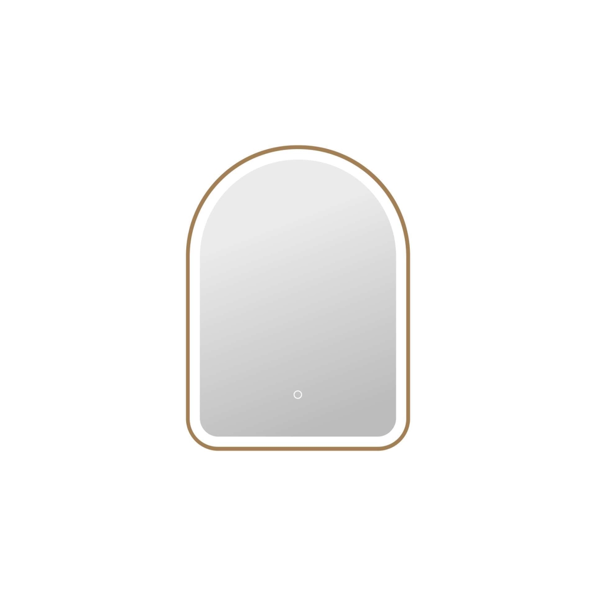 MRE6D2230SG 30 in. Arch LED Front & Backlit Wall Mirror, Satin Gold