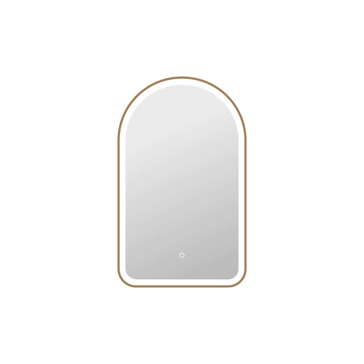 MRE6D2236SG 36 in. Arch LED Front & Backlit Wall Mirror, Satin Gold