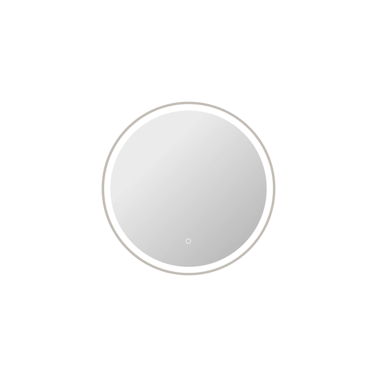MRE6B28SL 28 in. Round LED Front & Backlit Wall Mirror, Silver