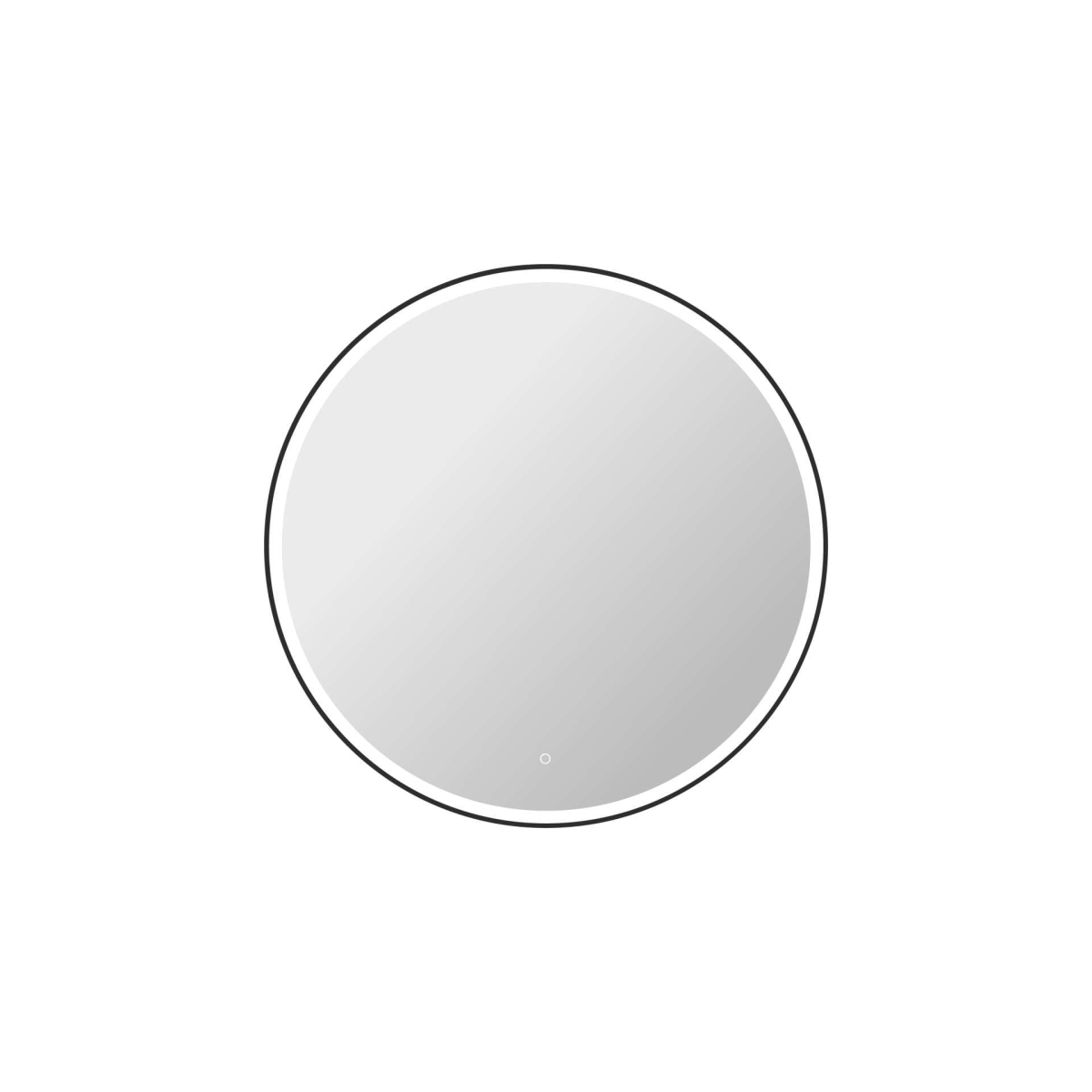 MRE6B45BK 45 in. Round LED Front & Backlit Wall Mirror, Black