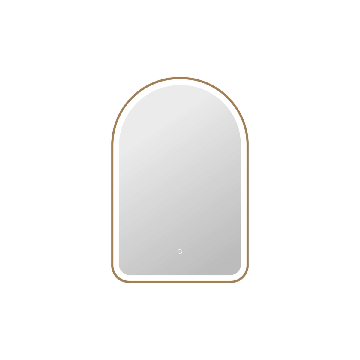 MRE6D2436SG 36 in. Arch LED Front & Backlit Wall Mirror, Satin Gold