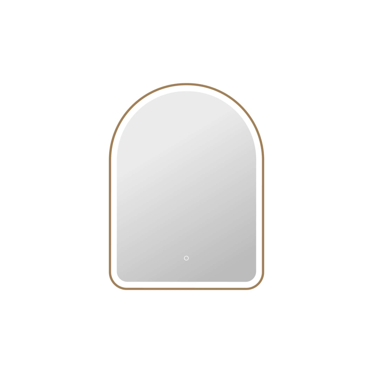 MRE6D2736SG 36 in. Arch LED Front & Backlit Wall Mirror, Satin Gold