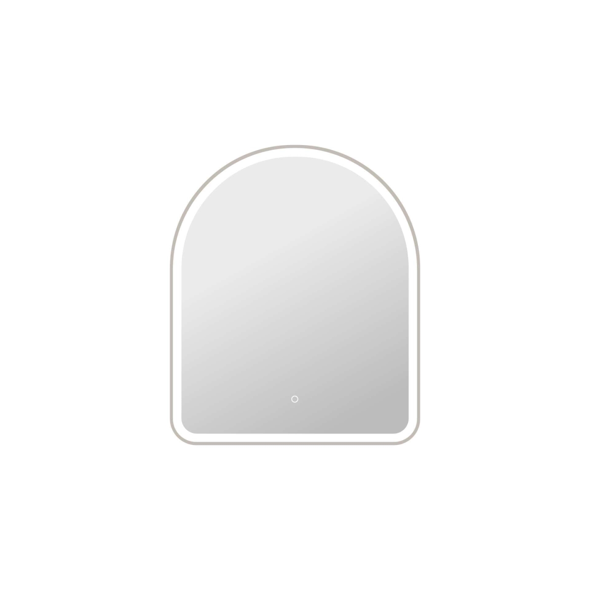 MRE6D3036SL 36 in. Arch LED Front & Backlit Wall Mirror, Silver