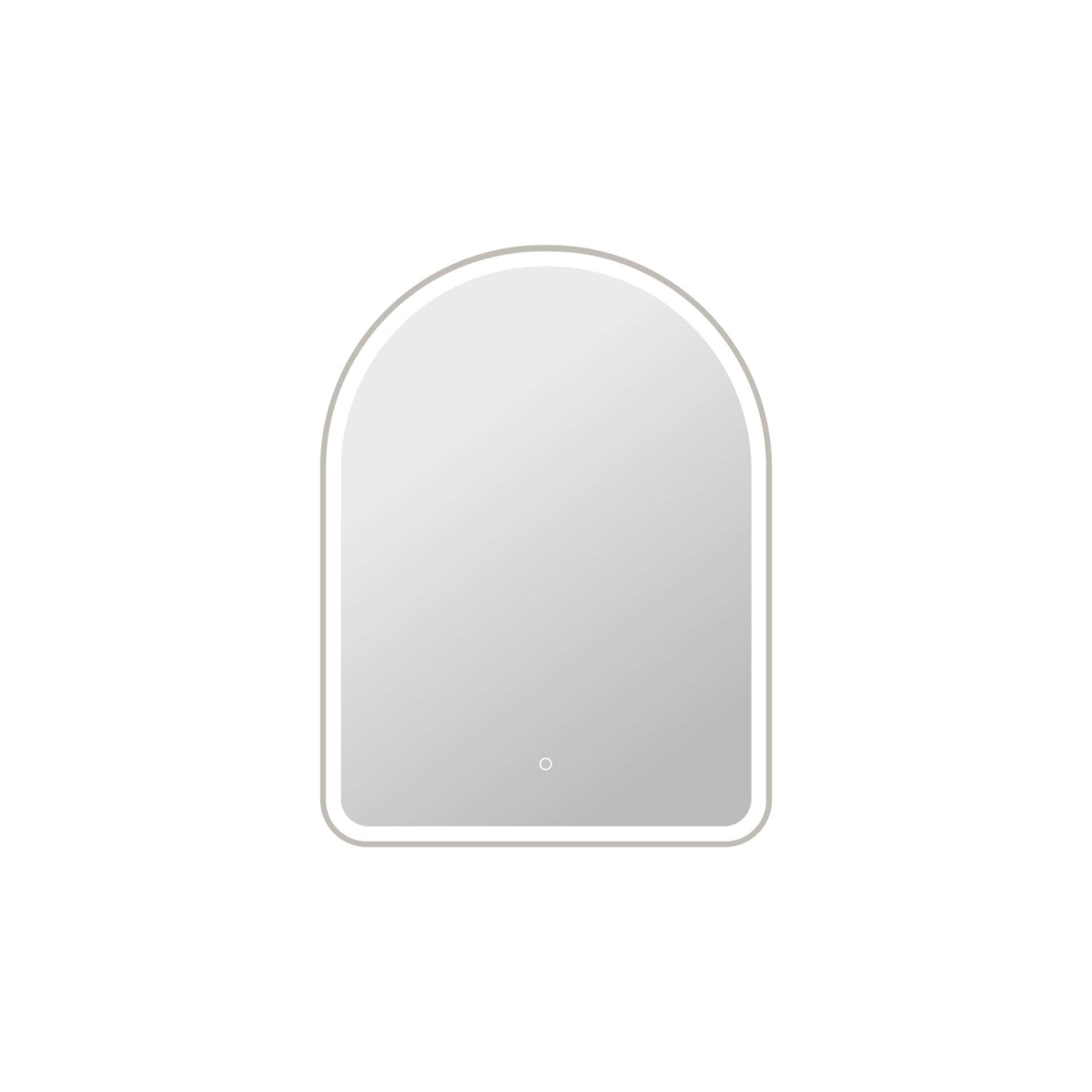 MRE6D3040SL 40 in. Arch LED Front & Backlit Wall Mirror, Silver