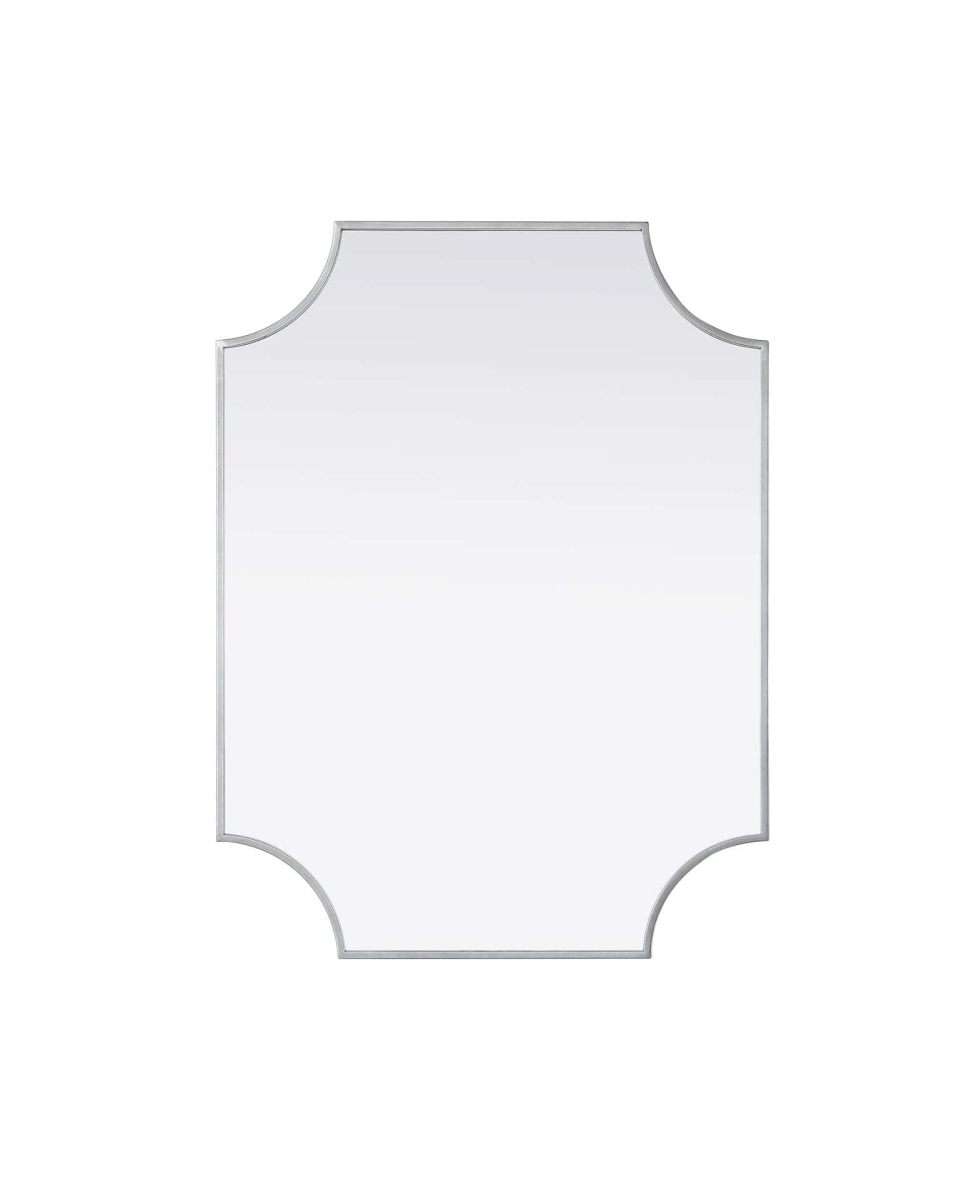 MR3D2736SIL 27 x 36 in. Notched Metal Mirror, Silver