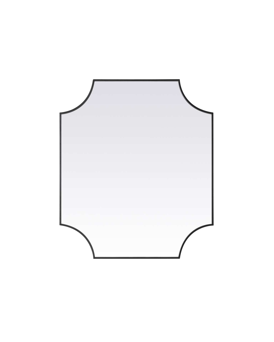 MR3D3642BLK 36 x 42 in. Notched Metal Mirror, Black