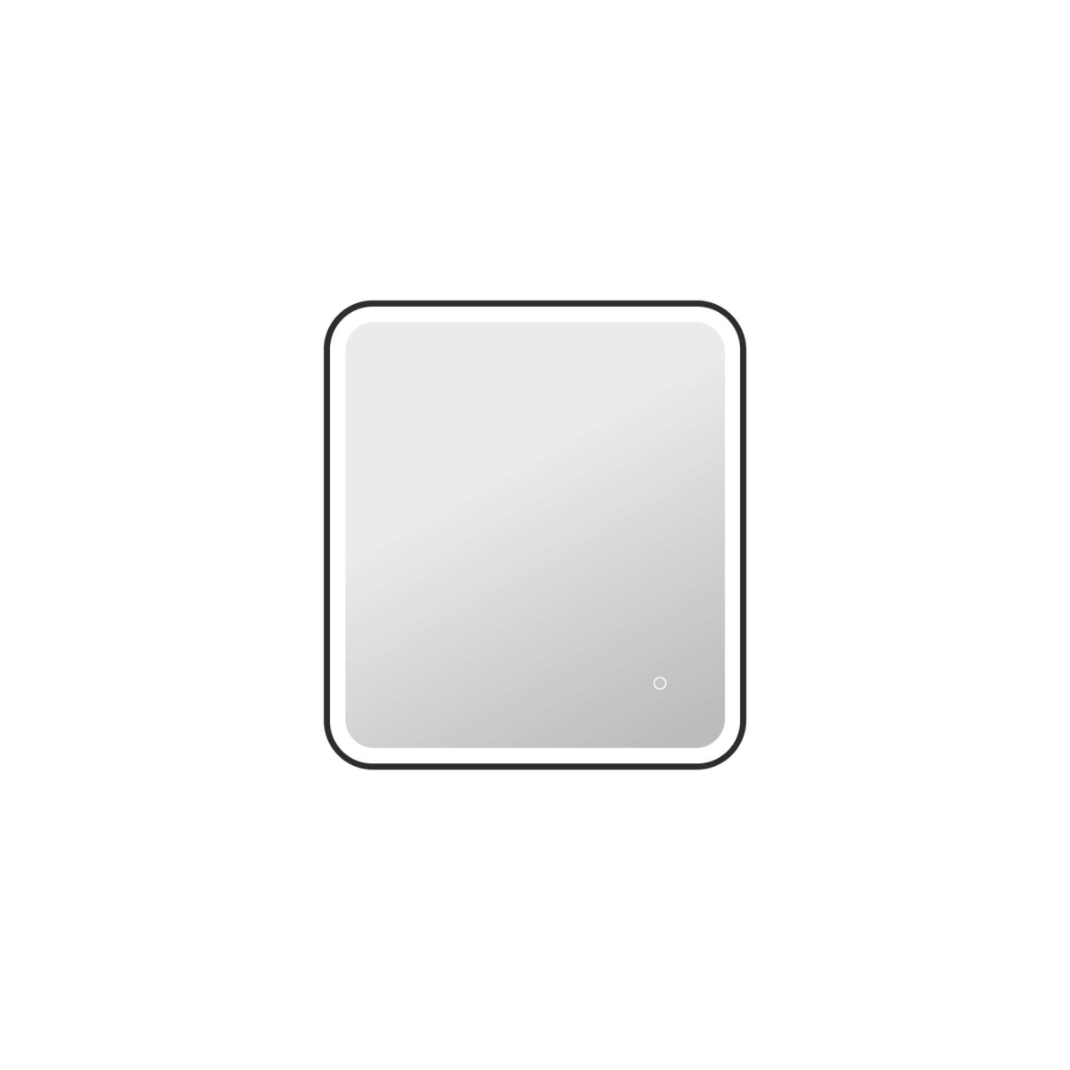 MRE6A2730BK 30 x 27 in. Rectangle LED Front & Backlit Wall Mirror - Black