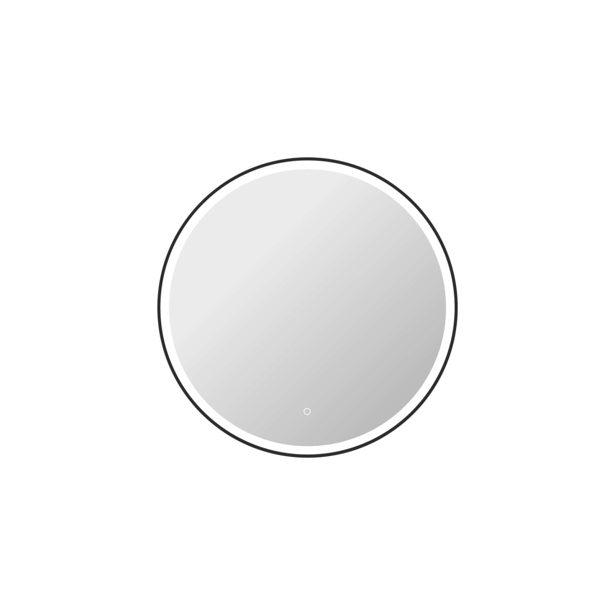 MRE6B36BK 36 in. Round LED Front & Backlit Wall Mirror, Black