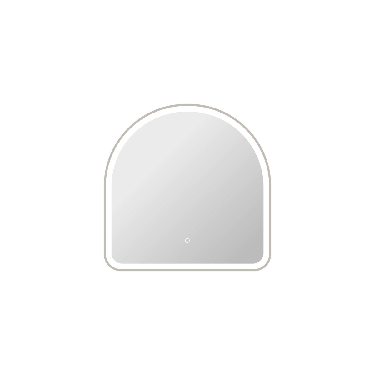 MRE6D3030SL 30 in. Arch LED Front & Backlit Wall Mirror, Silver
