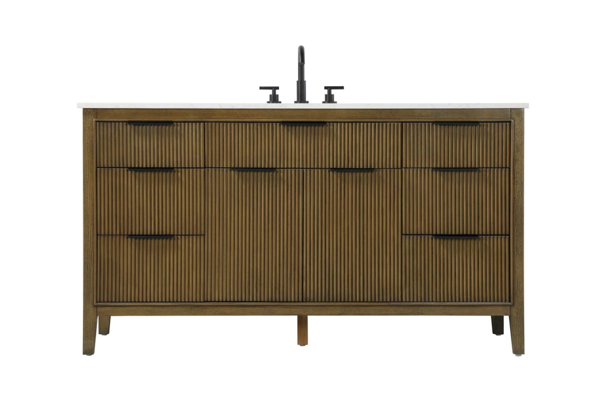 VF29860HO 60 in. Single Bathroom Vanity, Hazel Oak