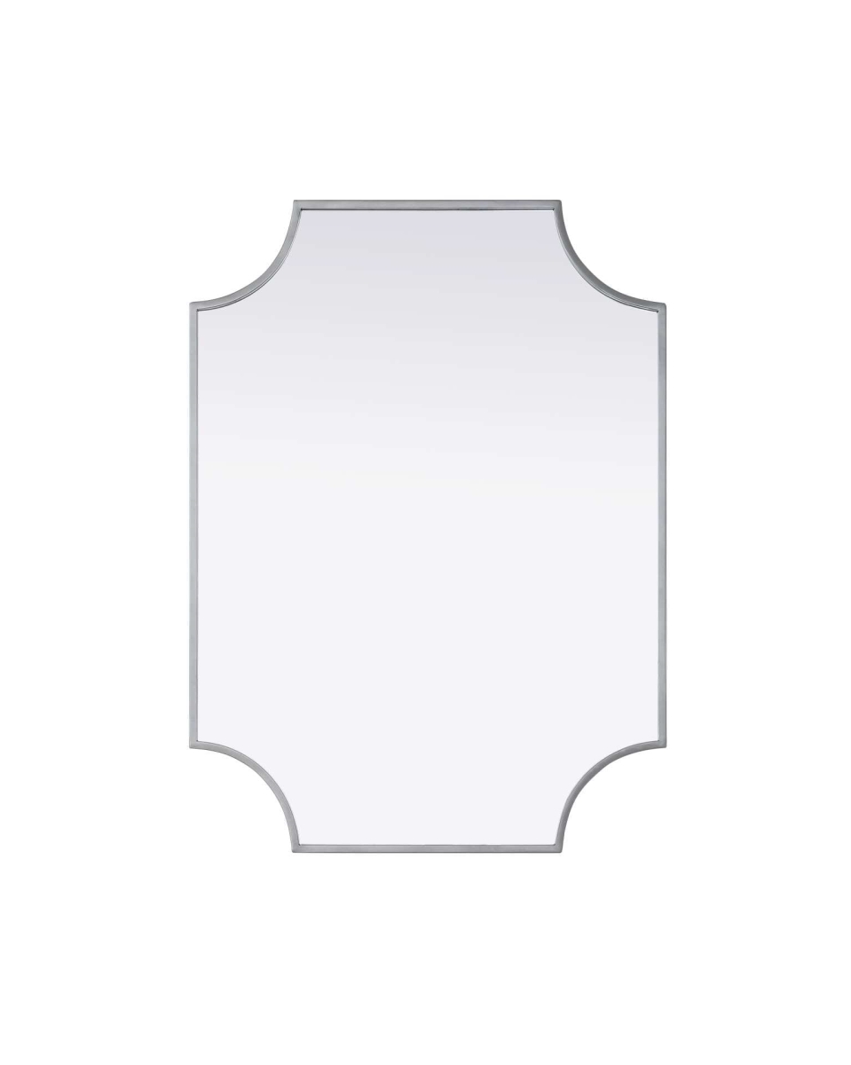 MR3D2230SIL 22 x 30 in. Notched Metal Mirror, Silver