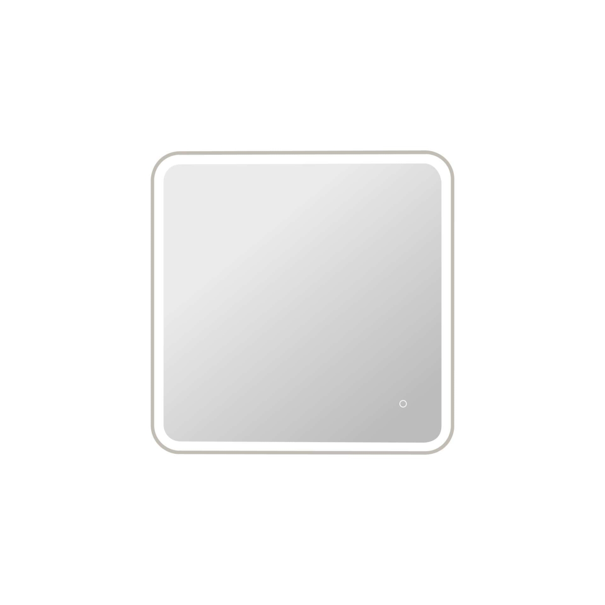 MRE6A3333SL 33 in. Harmoni Round LED Front & Backlit Wall Mirror, Silver