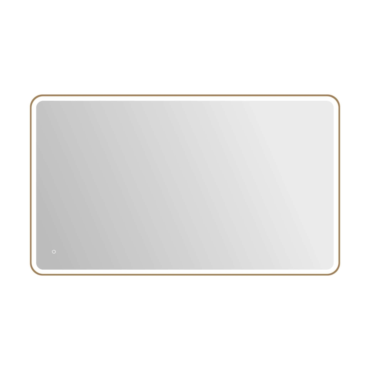 MRE6A4272SG 72 x 42 x 2 in. Round LED Front & Backlit Wall Mirror, Satin Gold