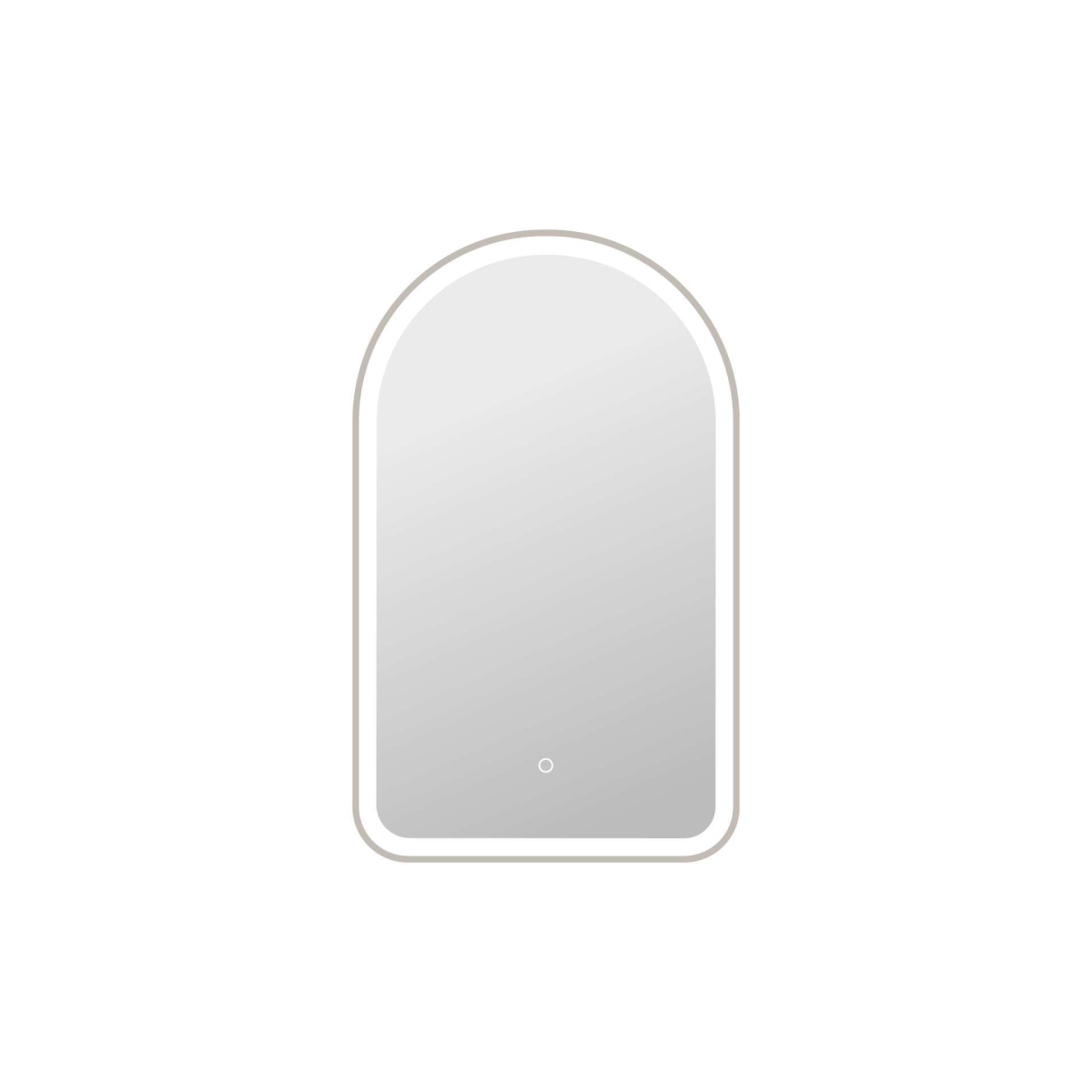 MRE6D2236SL 36 in. Arch LED Front & Backlit Wall Mirror, Silver