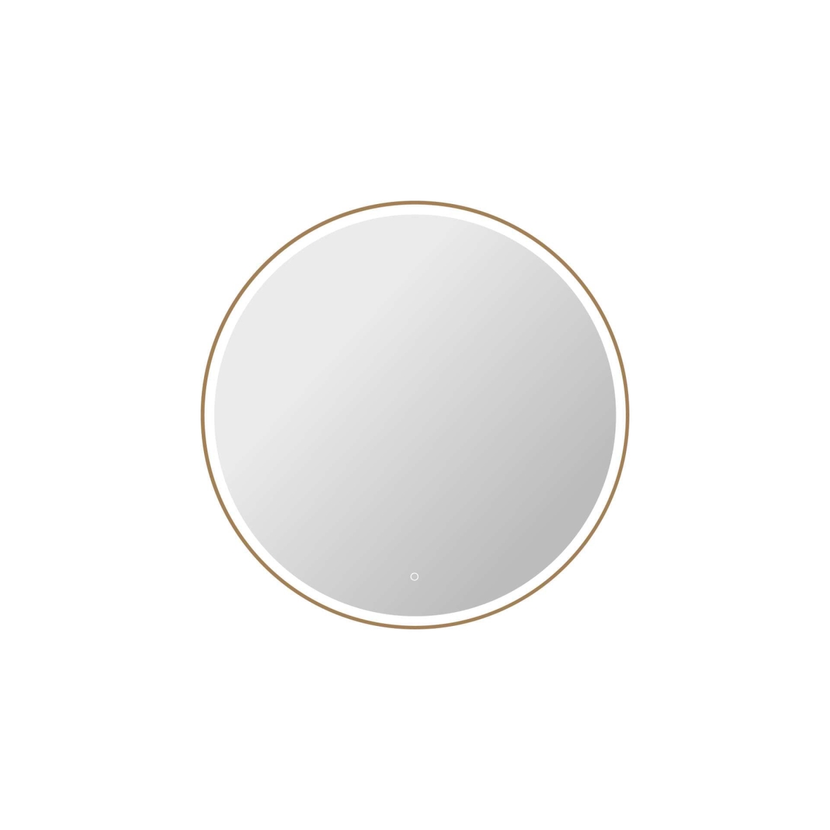 MRE6B45SG 45 in. Round LED Front & Backlit Wall Mirror, Satin Gold