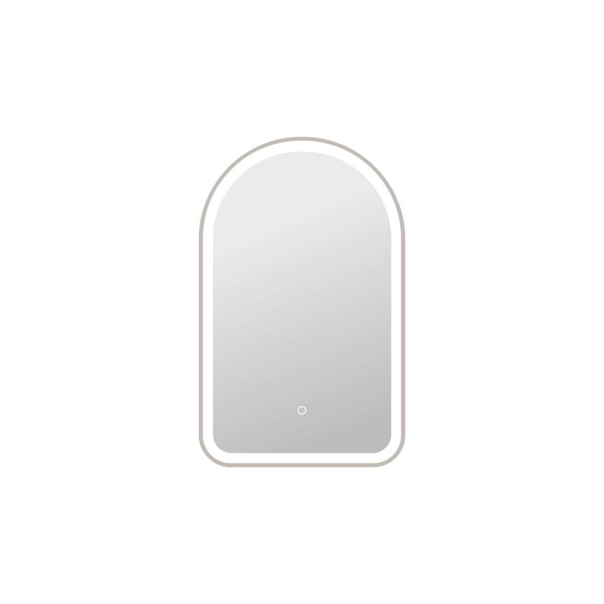 MRE6D2032SL 32 in. Arch LED Front & Backlit Wall Mirror, Silver