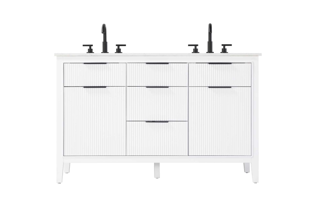 VF29854DWH 34 x 22 x 54 in. Double Bathroom Vanity, White
