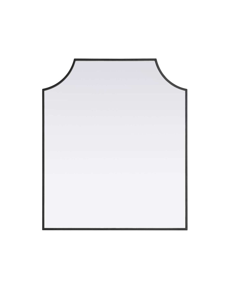 MR3B2732BLK 27 x 32 in. Notched Metal Mirror, Black
