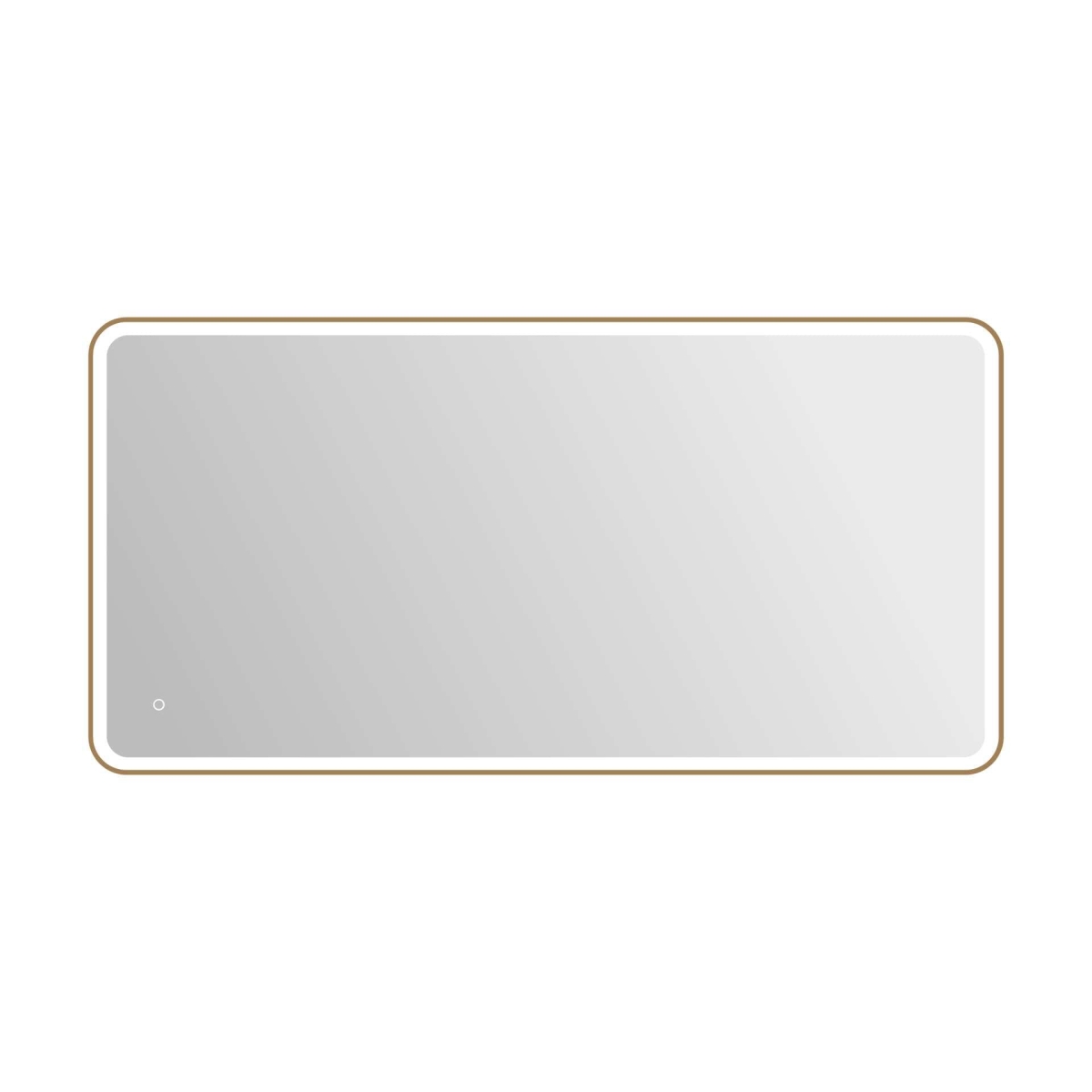 MRE6A3672SG 72 Round LED Front & Backlit Wall Mirror, Satin Gold