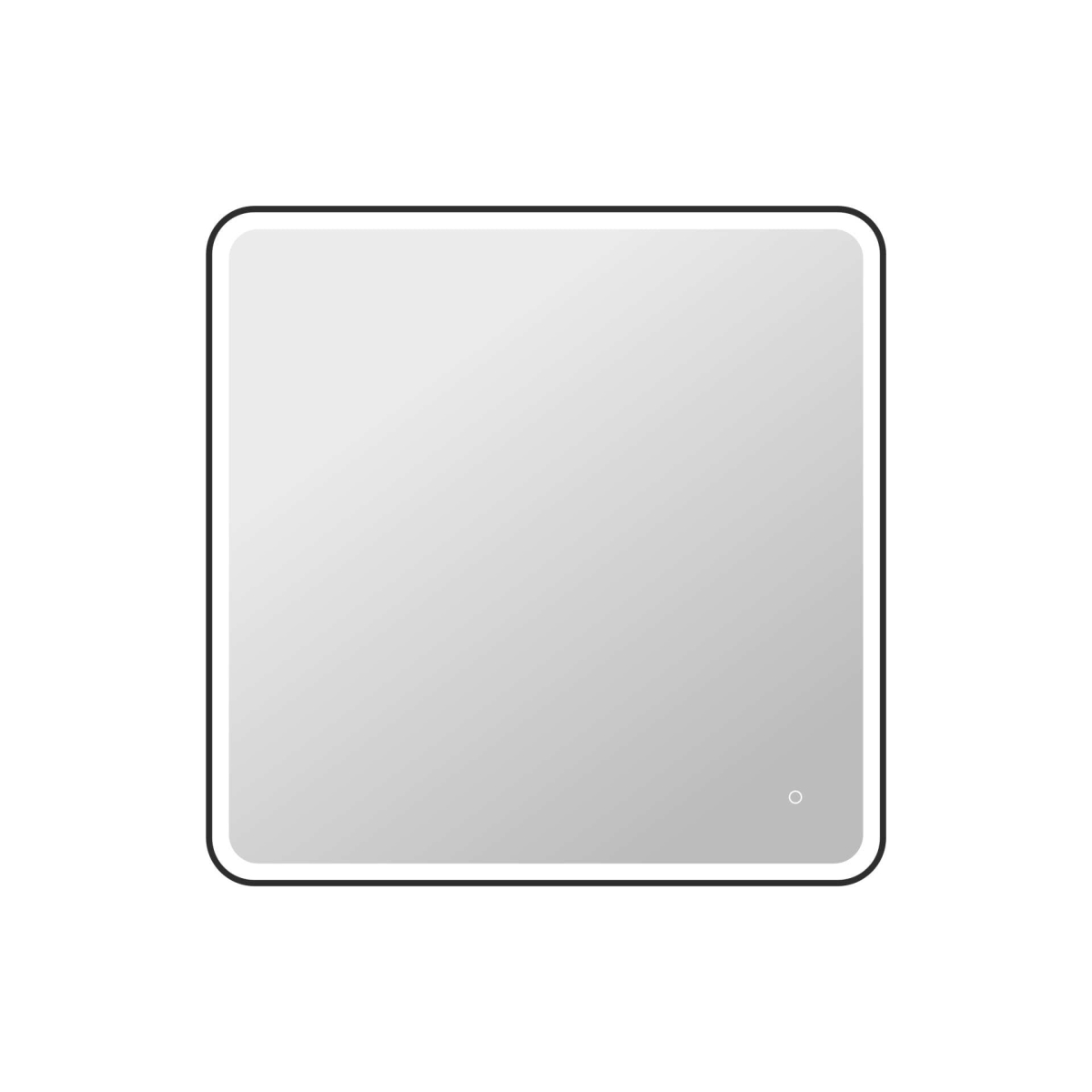 MRE6A4242BK 42 x 42 in. Square LED Front & Backlit Wall Mirror, Black