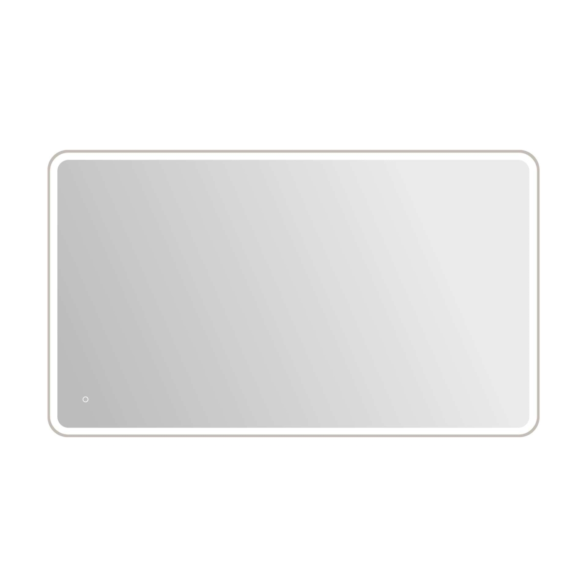 MRE6A4272SL 72 x 42 x 2 in. Round LED Front & Backlit Wall Mirror, Silver