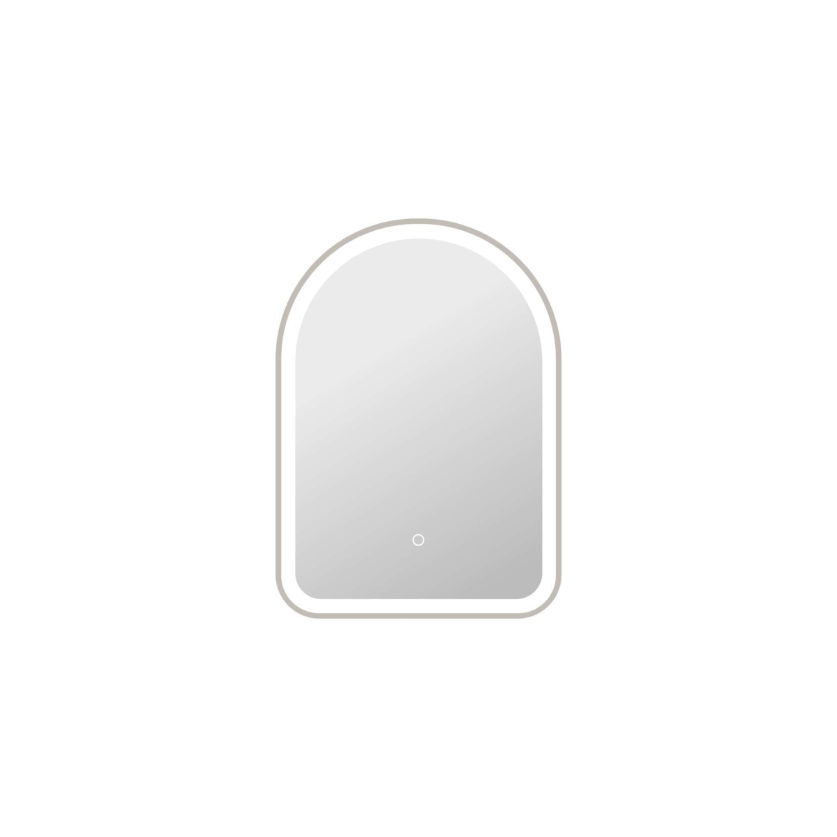 MRE6D2028SL 28 in. Arch LED Front & Backlit Wall Mirror, Silver