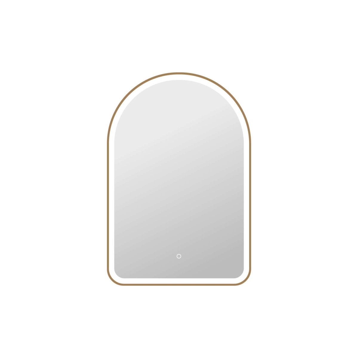 MRE6D2740SG 40 in. Arch LED Front & Backlit Wall Mirror, Satin Gold