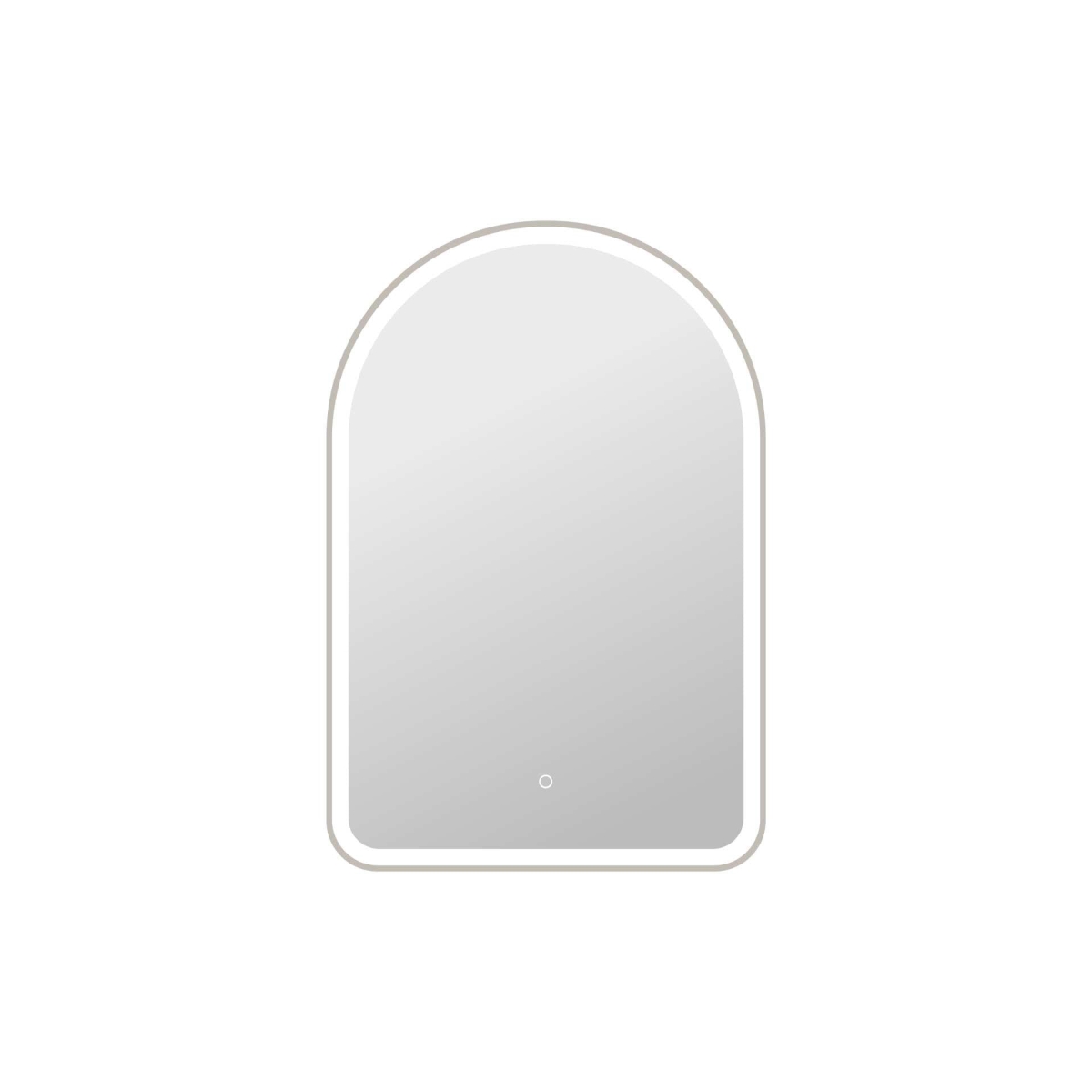 MRE6D2740SL 40 in. Arch LED Front & Backlit Wall Mirror, Silver