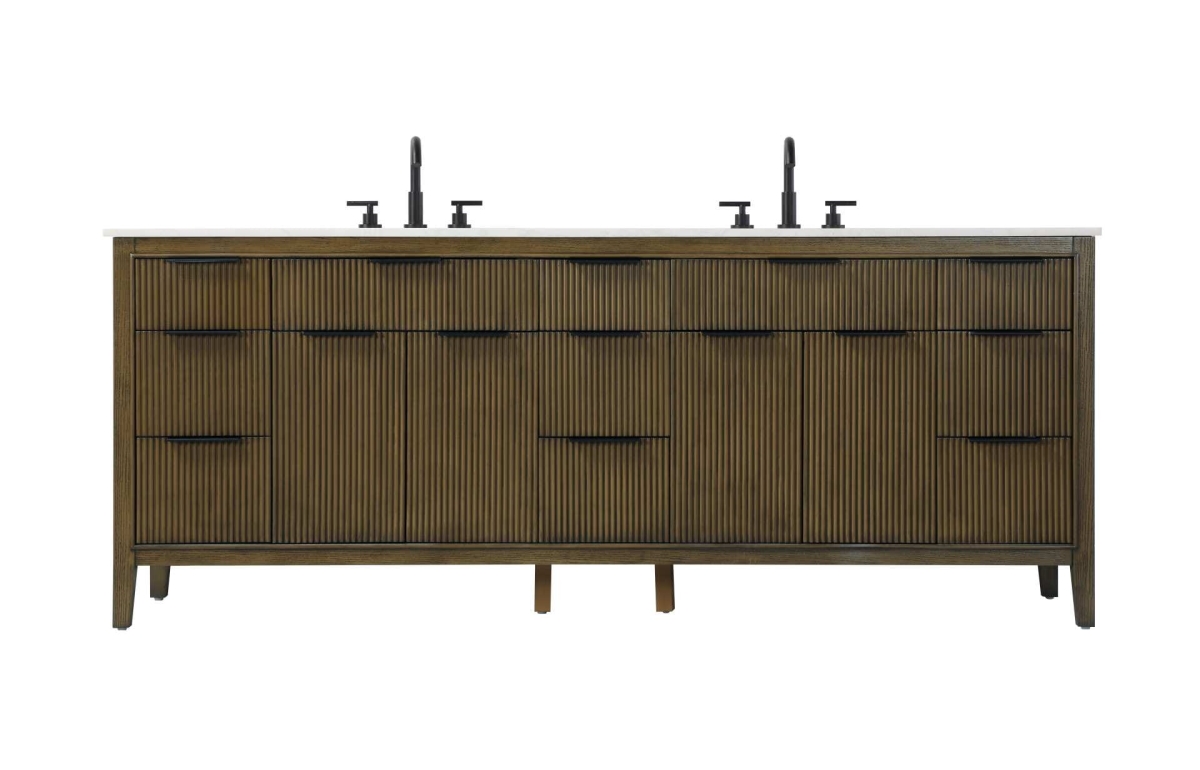 VF29884DHO 84 in. Double Bathroom Vanity in Hazel Oak