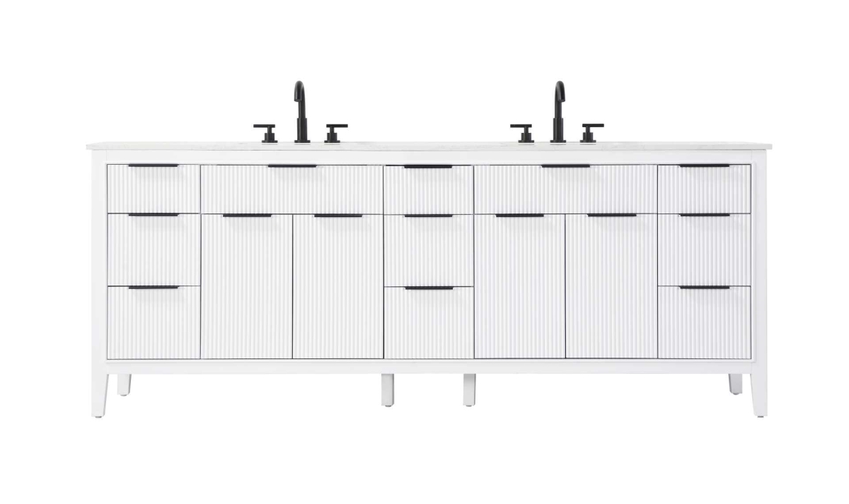 VF29884DWH 84 in. Double Bathroom Vanity in White