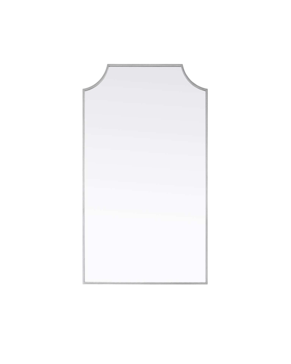 MR3B2442SIL 24 x 42 in. Notched Metal Mirror, Silver