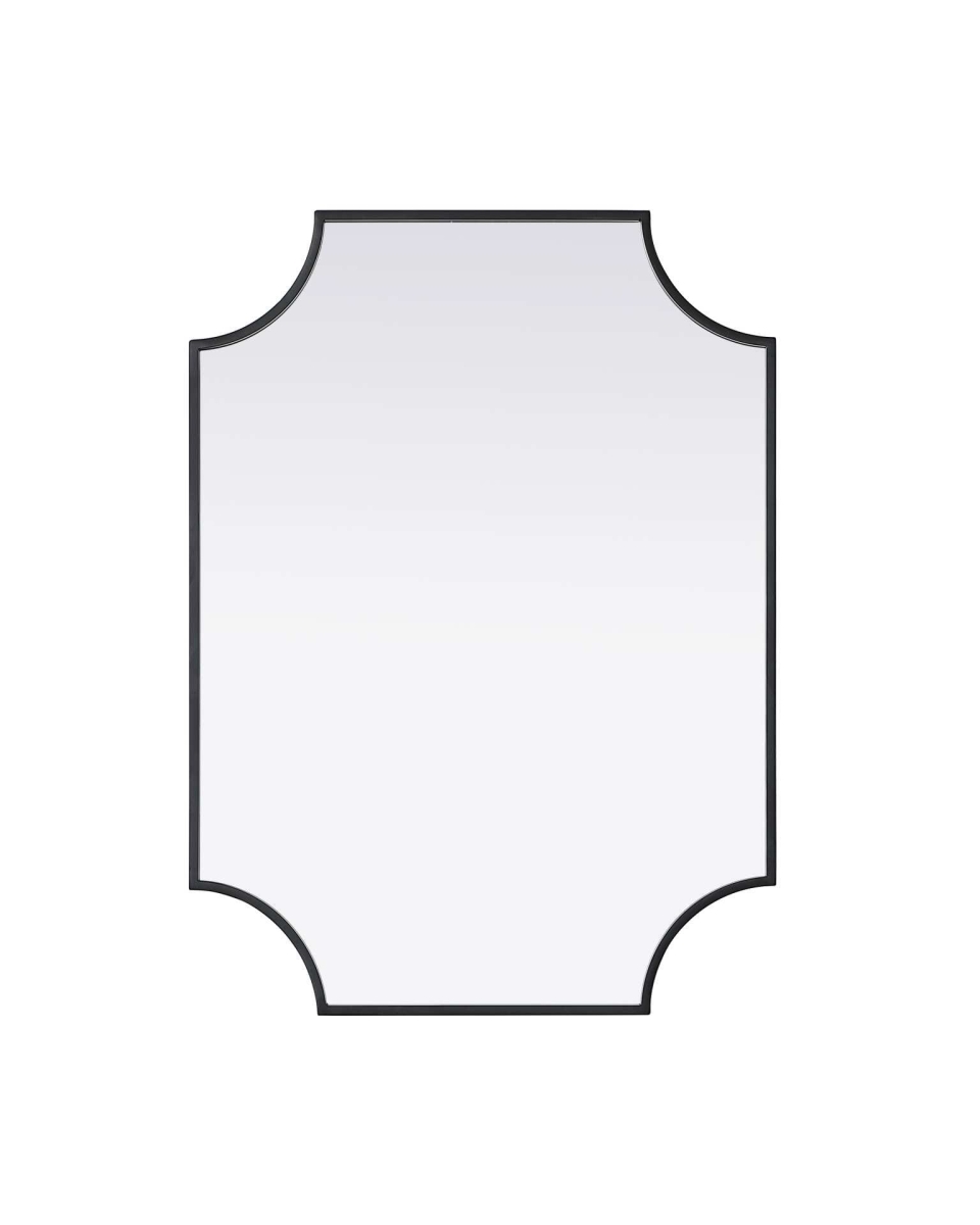 MR3D2230BLK 22 x 30 in. Notched Metal Mirror, Black
