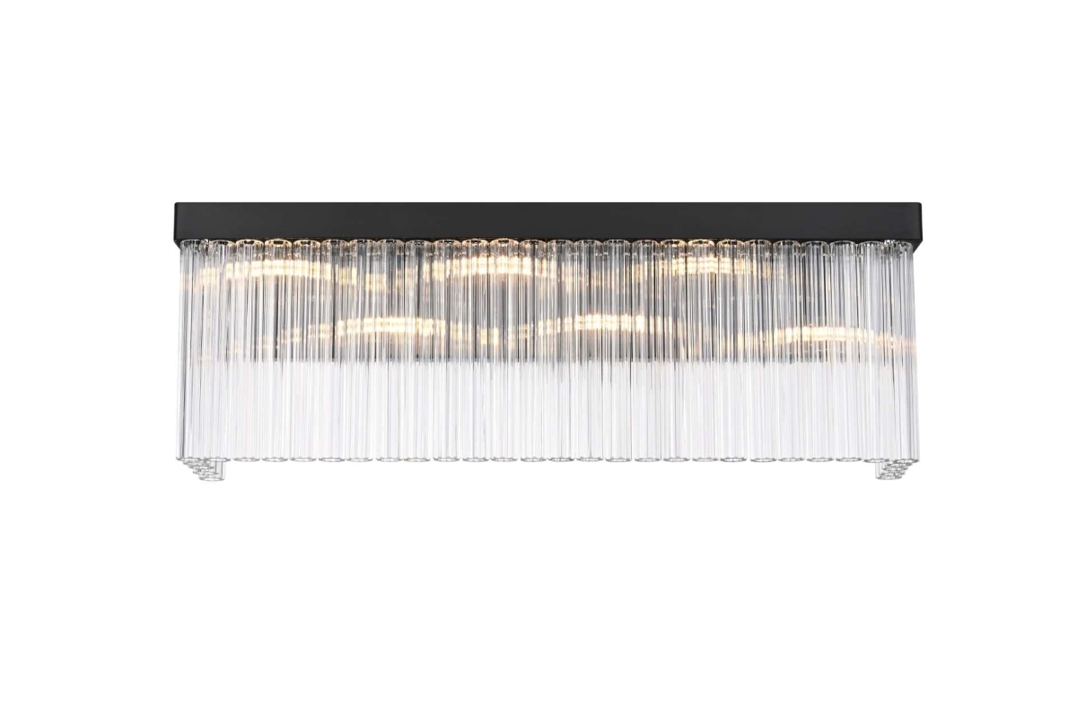 Elegant Lighting 1070W26BK Harlow 26 in. Wall Sconce, Black